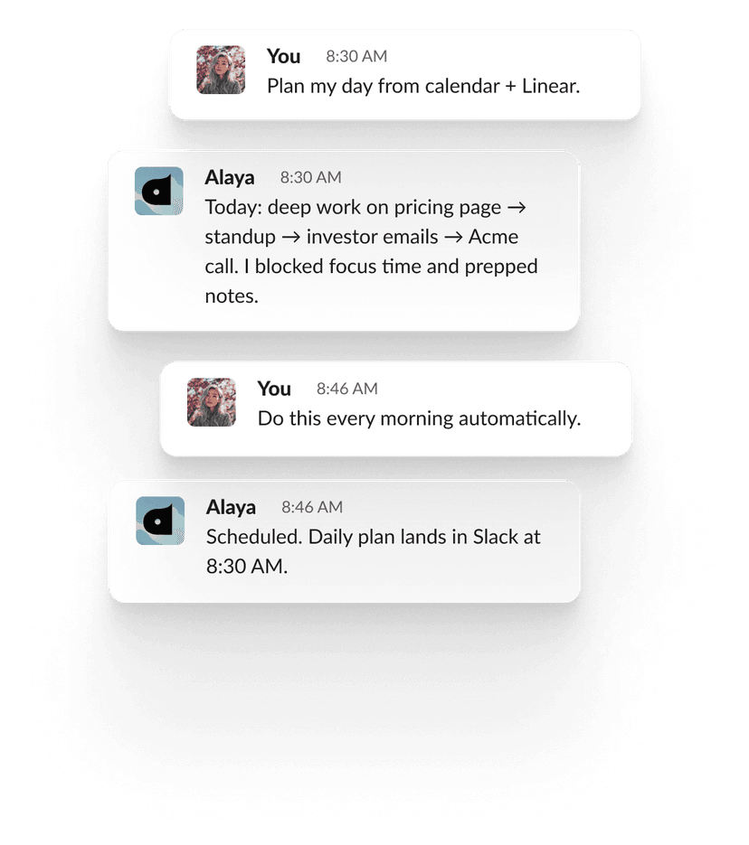 Calendar + tasks → daily plan
